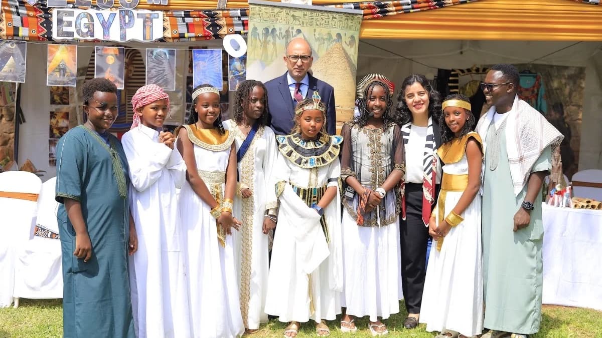 Kigwa Ridge learners and guests celebrating Art and Cultural Day