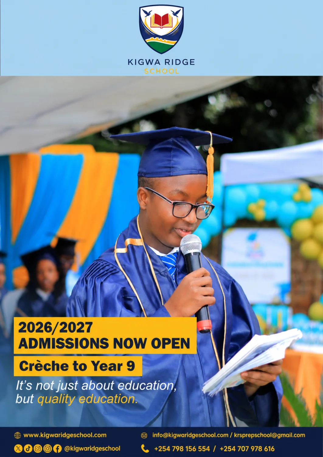 Kigwa Ridge School 2026/2027 admissions now open from Crèche to Year 9