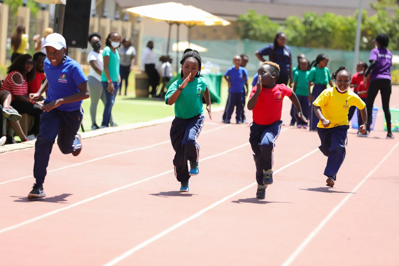Kigwa Ridge School pupils participating in athletics